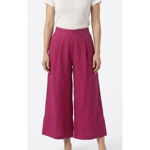 Banana Republic Ankle Pant Women Maui Rose SzXS(TP)Wide Leg Boho Linen Blend